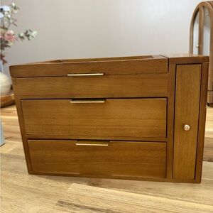 A New Day Three Drawer with Vertical Necklace Storage Jewelry Organizer